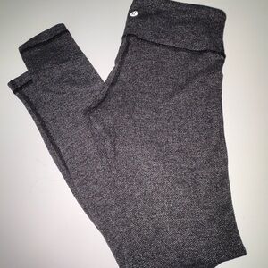 Lululemon Gray Herringbone High-Rise Leggings Size 4